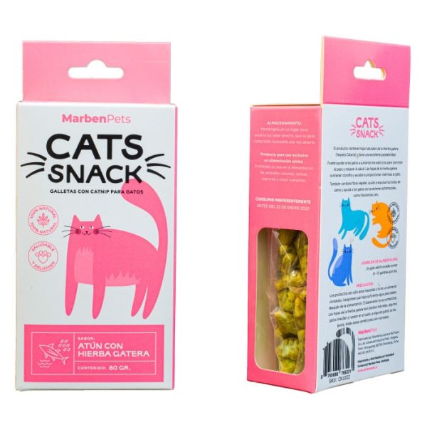 CATS SNACK GALLETAS DE ATÚN CON HIERBA GATERA