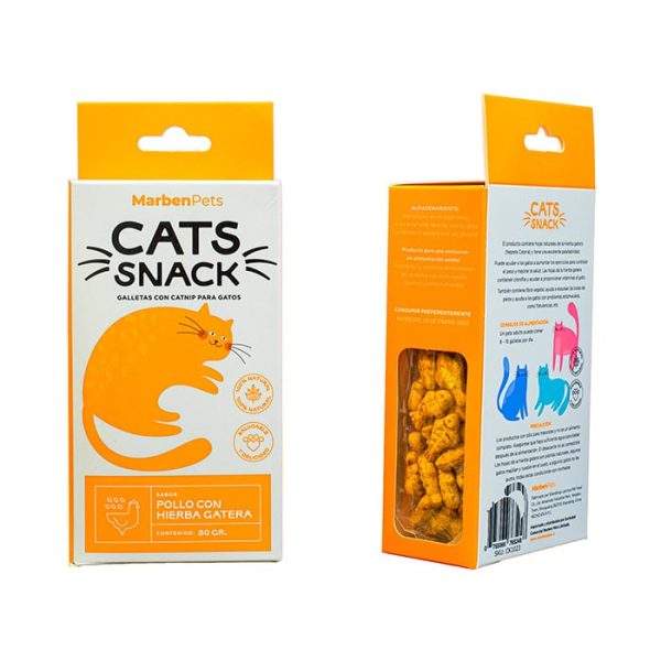 CATS SNACK GALLETAS DE POLLO CON HIERBA GATERA
