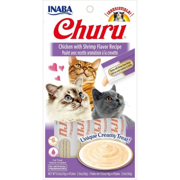 SNACK CHURU POLLO Y CAMARÓN PARA GATOS