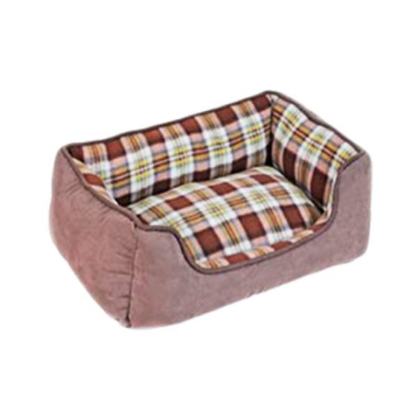 Cama cafe terciopelo 60*48*20
