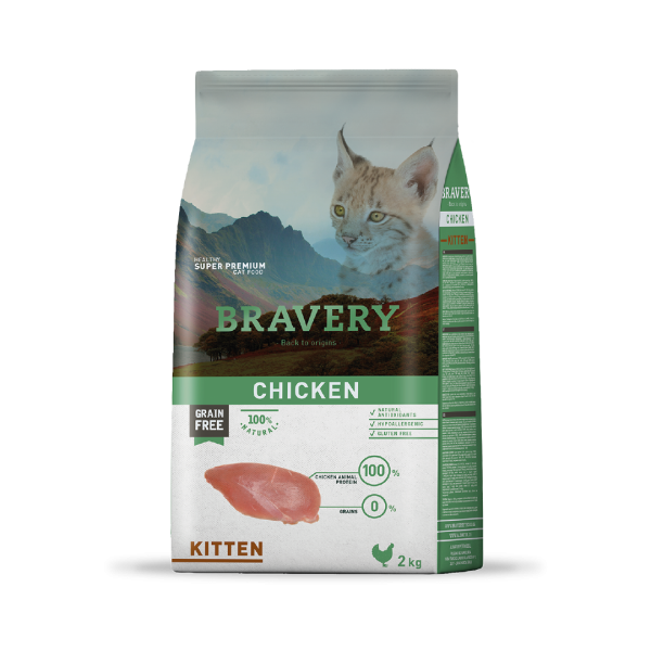 BRAVERY KITTEN POLLO 2kg