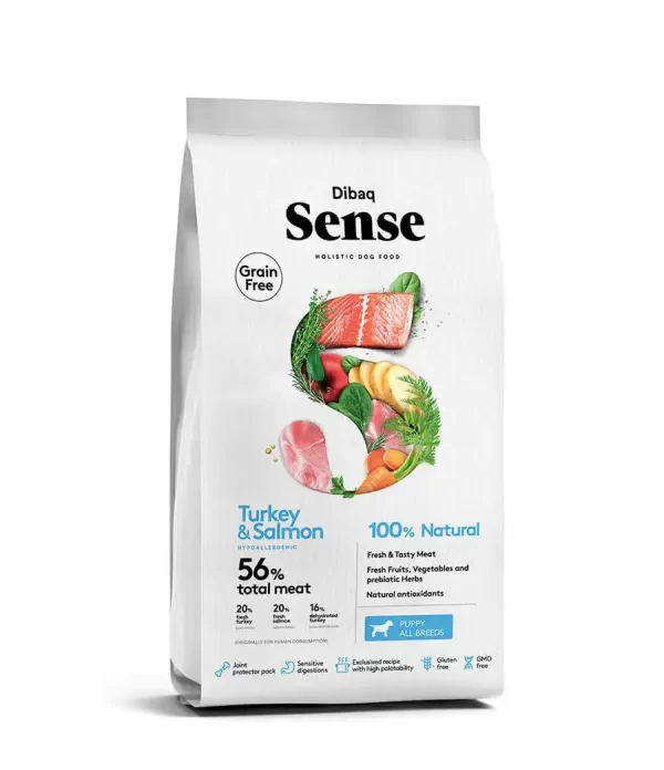 Sense Dog Puppy Pavo y Salmón 2 Kg
