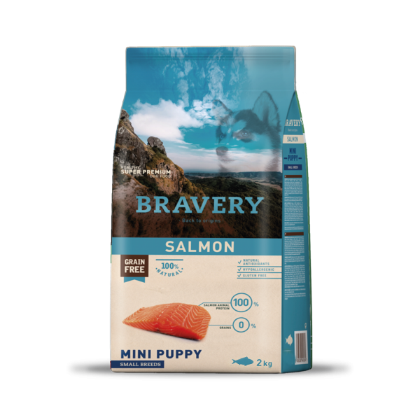 BRAVERY MINI PUPPY SALMON 2KG