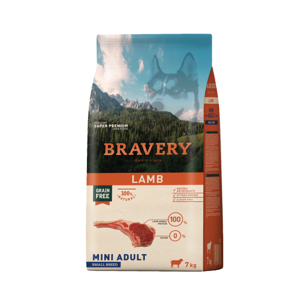 BRAVERY MINI ADULTO CORDERO 7 Kg