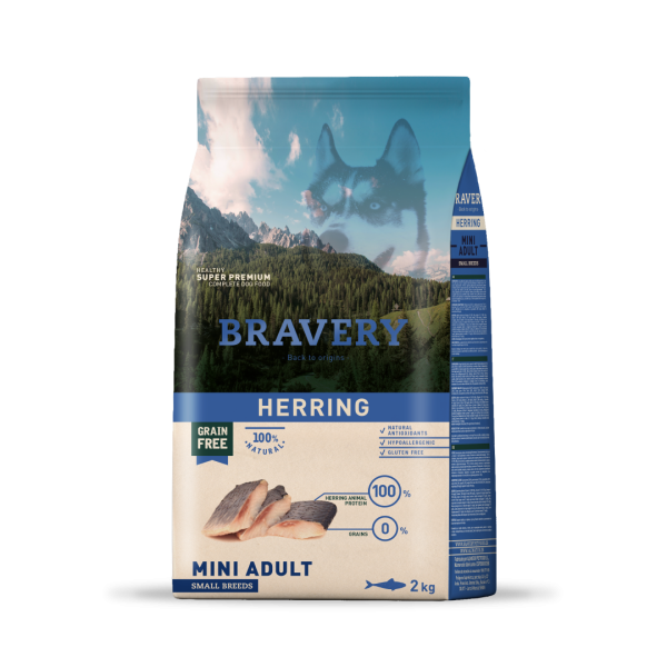 BRAVERY MINI ADULTO HERRING 2Kg