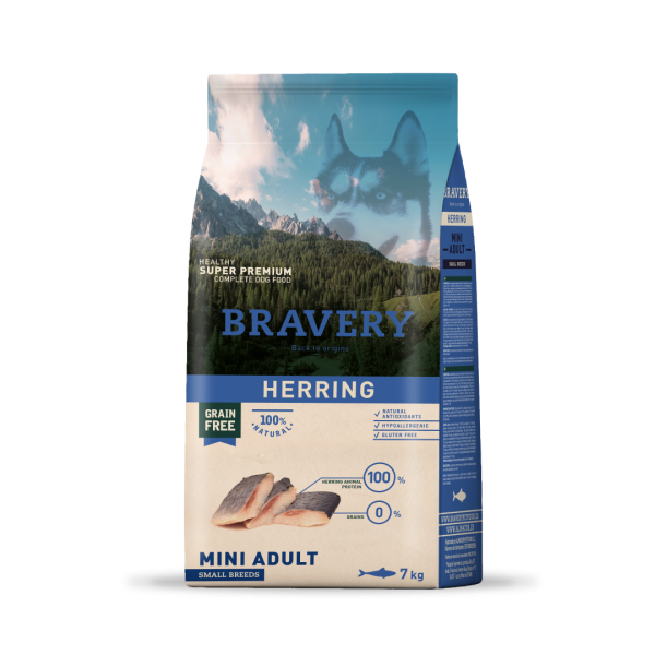 BRAVERY MINI ADULTO HERRING 7Kg