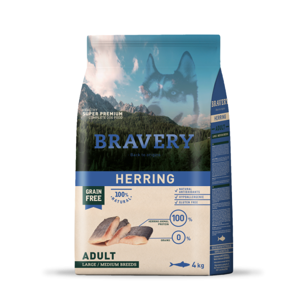 BRAVERY ADULTO MEDIANA/GRANDE HERRING 4KG