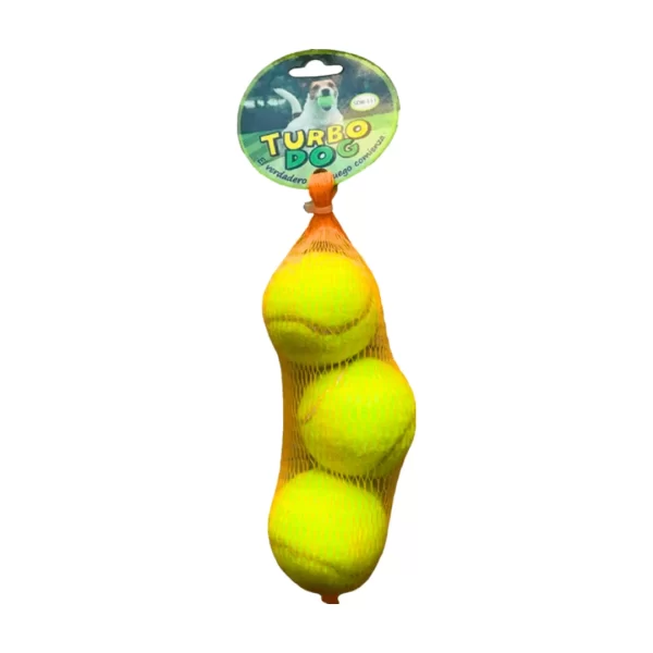 JUGUETE TURBO DOG SET 3 PELOTAS 4.8 CM