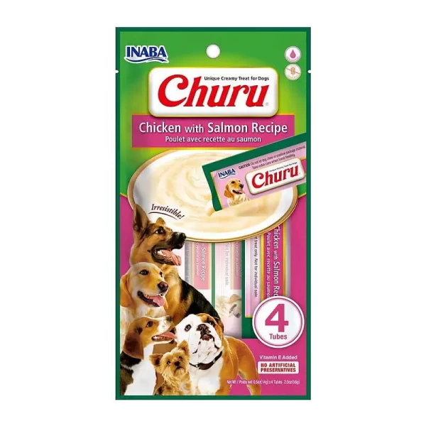 CHURU DOG POLLO Y SALMON 4 UND
