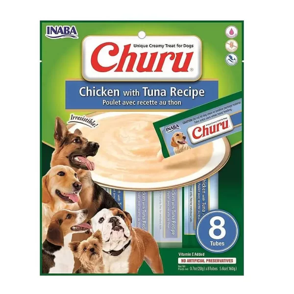 CHURU DOG POLLO Y ATÚN 8 PACKS